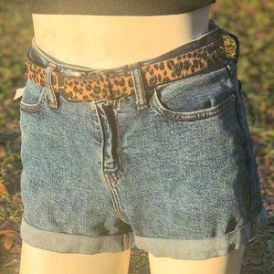 retro 80s high waisted mom jean short